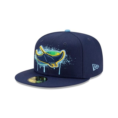 Sapca New Era Tampa Bay Rays MLB Drip Front 59FIFTY Fitted - Albastri